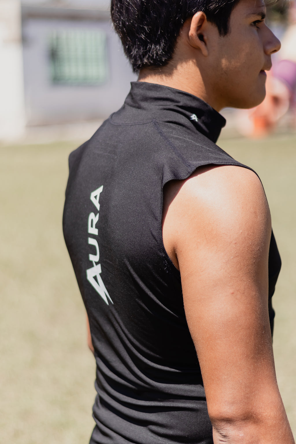 Playera de compresion cuello alto