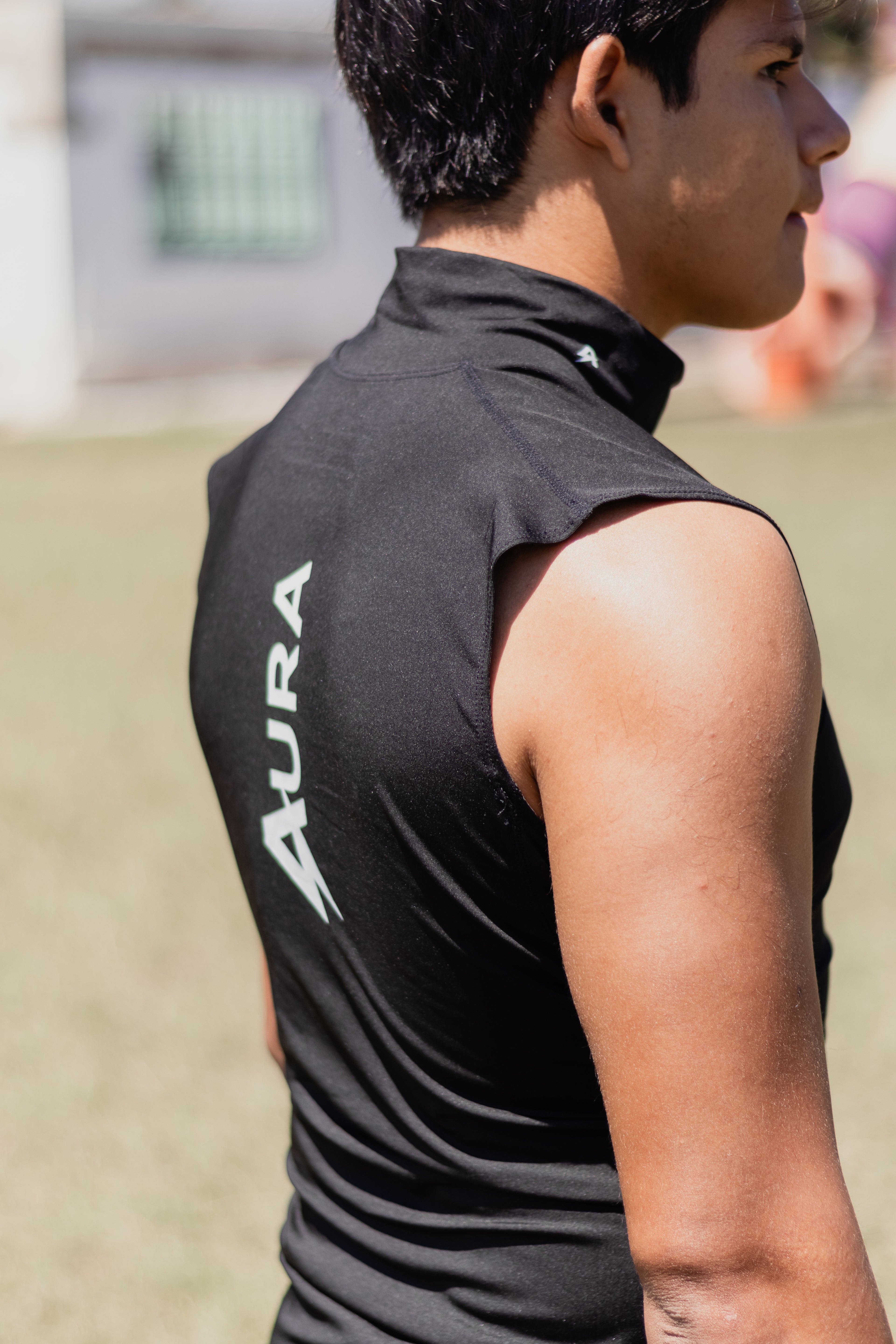 Playera de compresion cuello alto