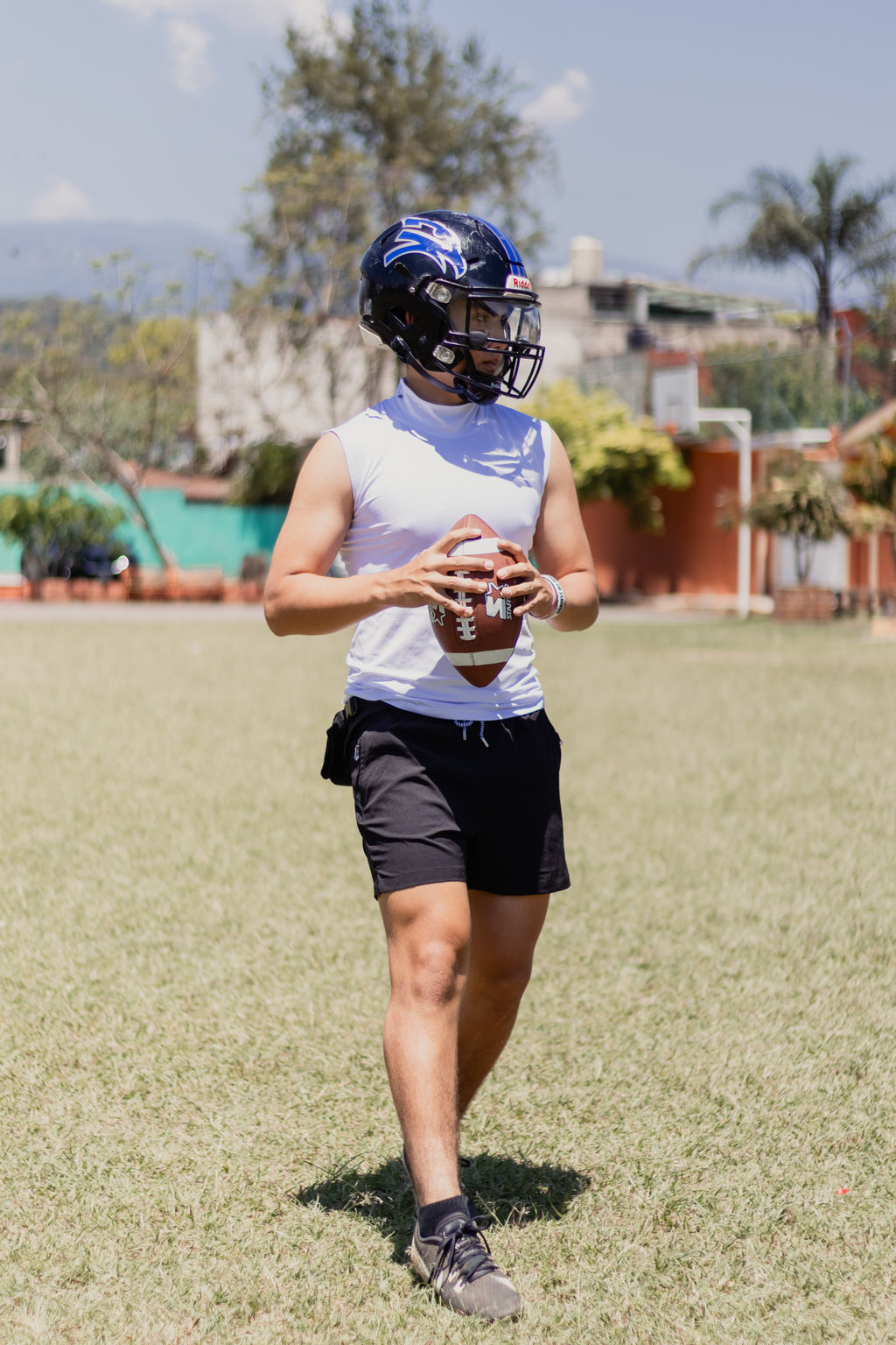 Playera de compresion cuello alto